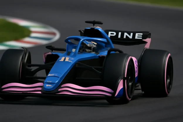 Imagem horizontal representando Alpine define meta de performance na Fórmula 1 para 2026, sem textos escritos.